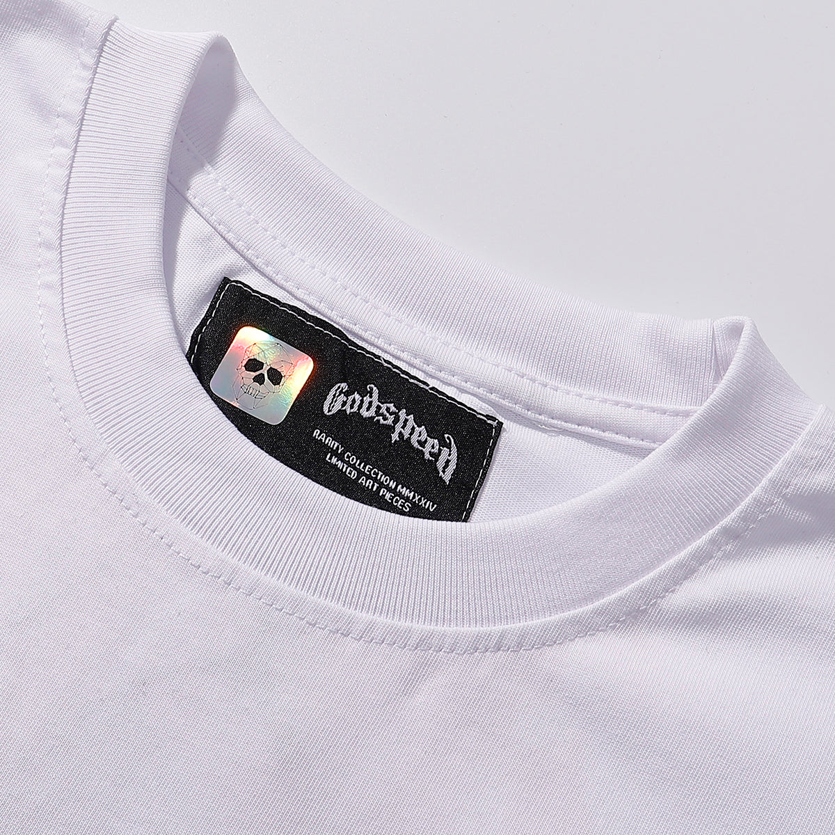 Godspeed T-shirts Astronaut Moon Landing Print Cotton Casual Short Sleeve Men and Women