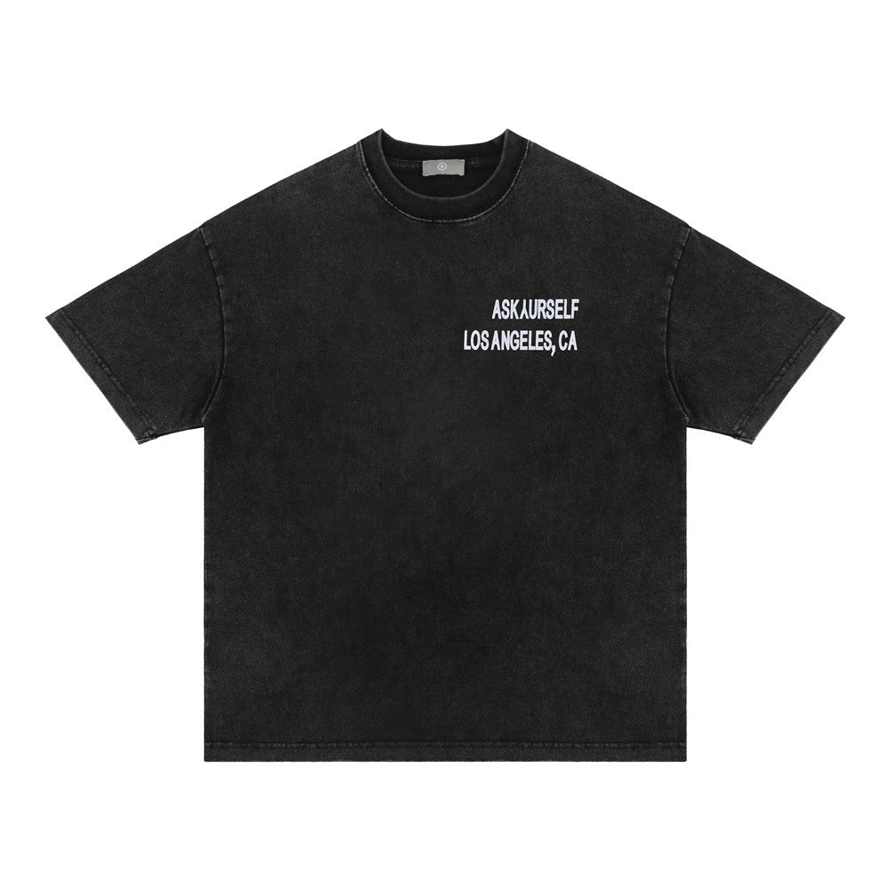 Askyurself T-shirts Dark Style Animal Print Men's Loose