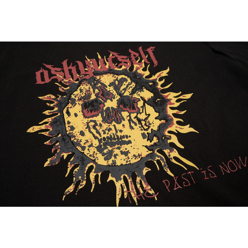 Askyurself T-shirts Sun Skull Cross Print Distressed VTG